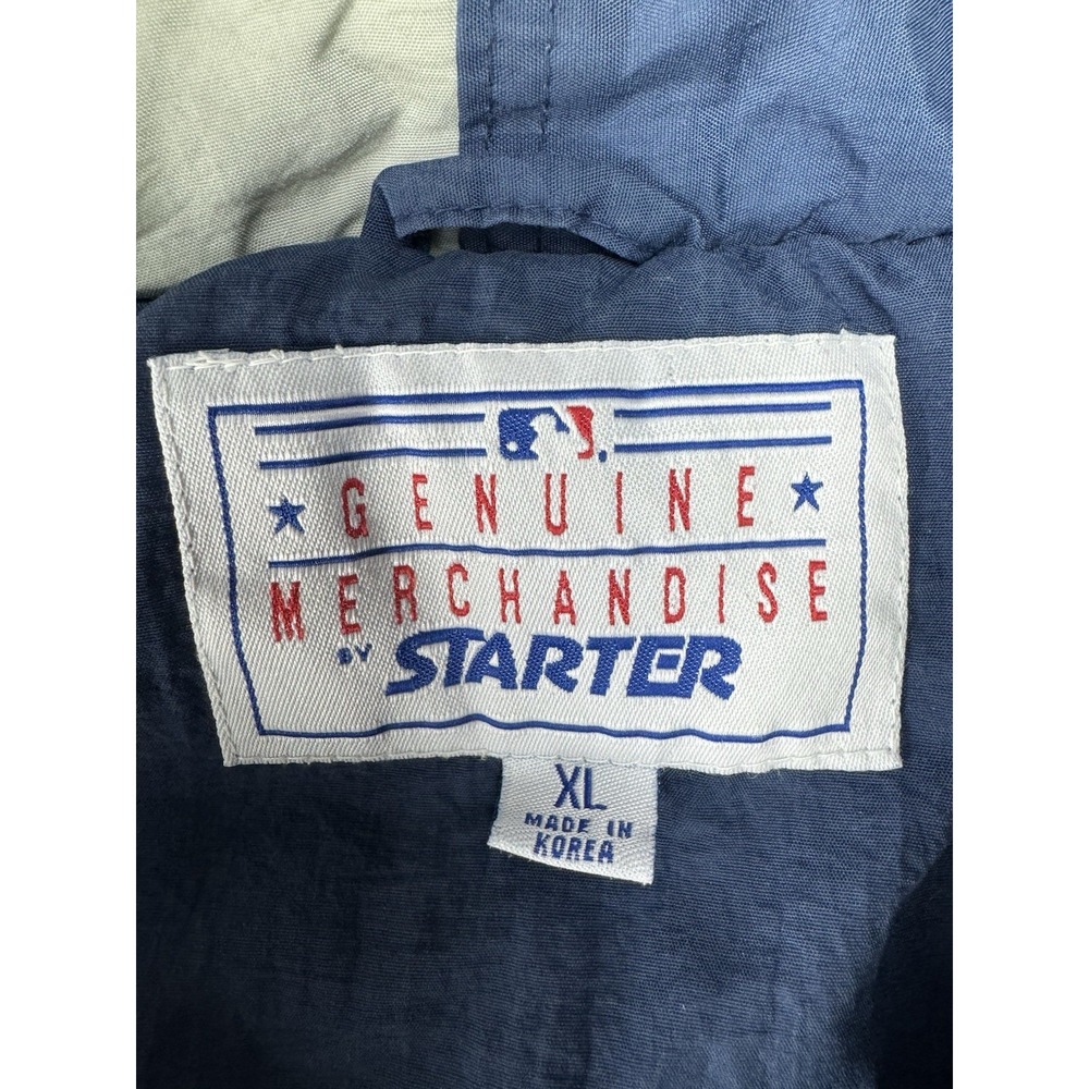 VTG Starter New‎ York Yankees Jacket XL Blue Nylon Embroidered Logo Made Korea - Picture 8 of 10